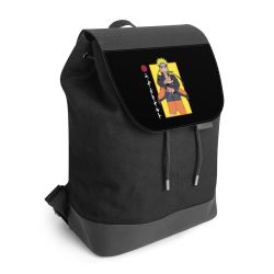 Backpack with flap black