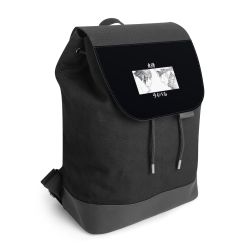 Backpack with flap black