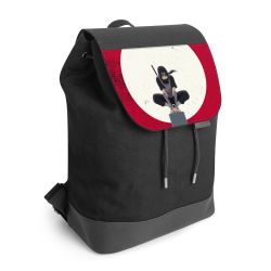 Backpack with flap black