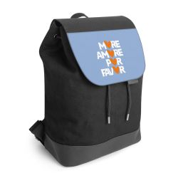 Backpack with flap black