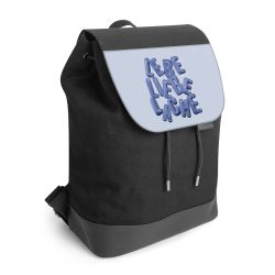 Backpack with flap black