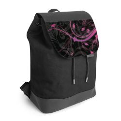 Backpack with flap black