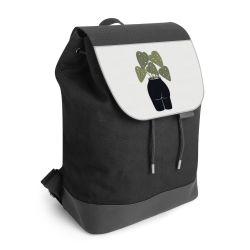 Backpack with flap black