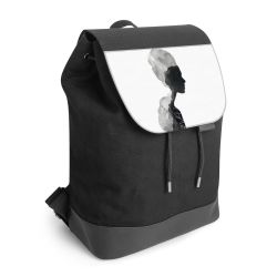 Backpack with flap black