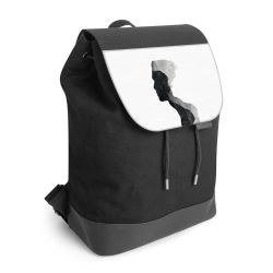 Backpack with flap black