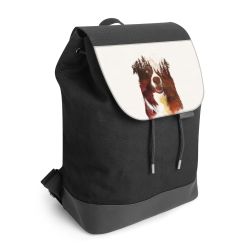 Backpack with flap black