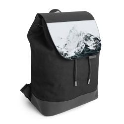 Backpack with flap black