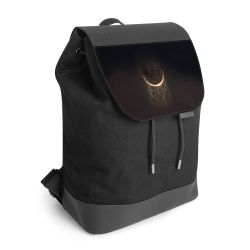 Backpack with flap black