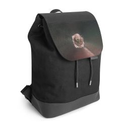 Backpack with flap black