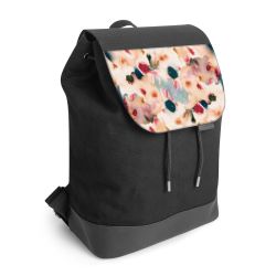 Backpack with flap black