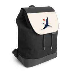 Backpack with flap black