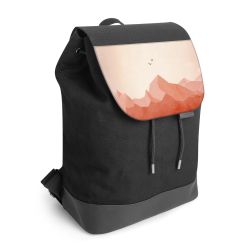 Backpack with flap black