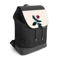 Backpack with flap black