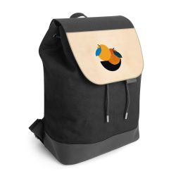 Backpack with flap black