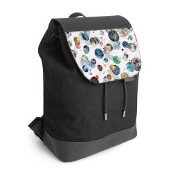 Backpack with flap black