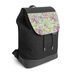 Backpack with flap black