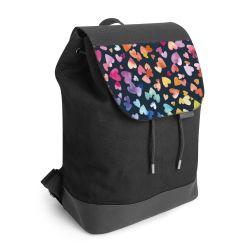 Backpack with flap black