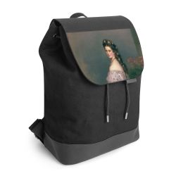 Backpack with flap black