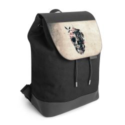 Backpack with flap black