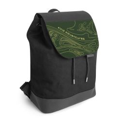 Backpack with flap black