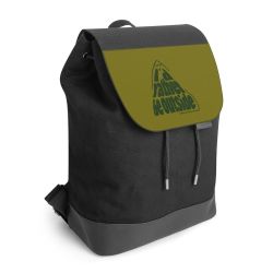 Backpack with flap black