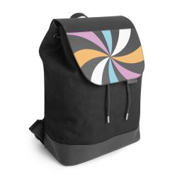 Backpack with flap black