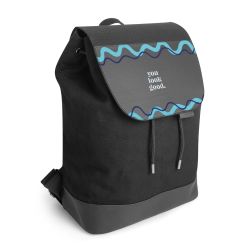 Backpack with flap black