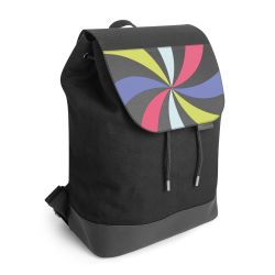 Backpack with flap black