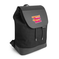 Backpack with flap black