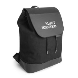 Backpack with flap black