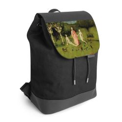 Backpack with flap black