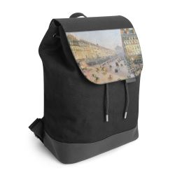 Backpack with flap black