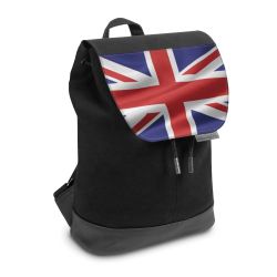 Backpack with flap small Black