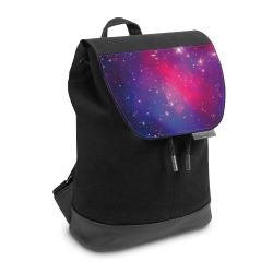 Backpack with flap small Black