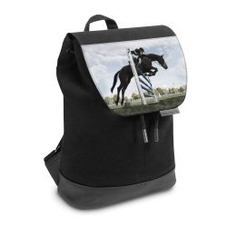 Backpack with flap small Black