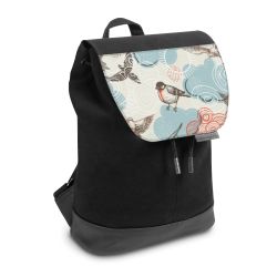 Backpack with flap small Black