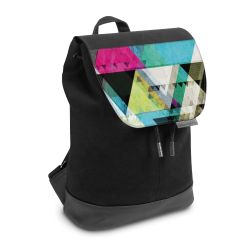 Backpack with flap small Black