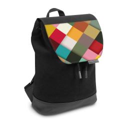 Backpack with flap small Black