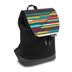 Backpack with flap small Black