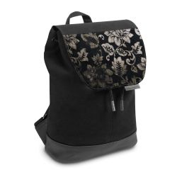 Backpack with flap small Black