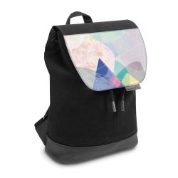 Backpack with flap small Black