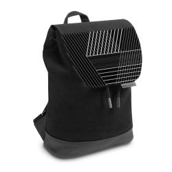 Backpack with flap small Black