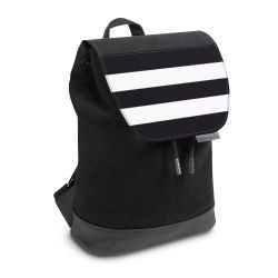 Backpack with flap small Black