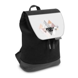 Backpack with flap small Black