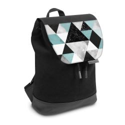 Backpack with flap small Black