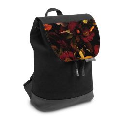 Backpack with flap small Black