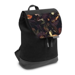 Backpack with flap small Black