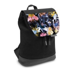 Backpack with flap small Black