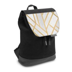 Backpack with flap small Black