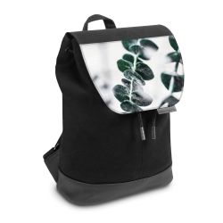 Backpack with flap small Black